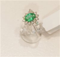 Anello Vidali Gioielli Donna Anello Smeraldo in Oro bianco Smeraldo 0.80 Ct AA0414 - AA0414